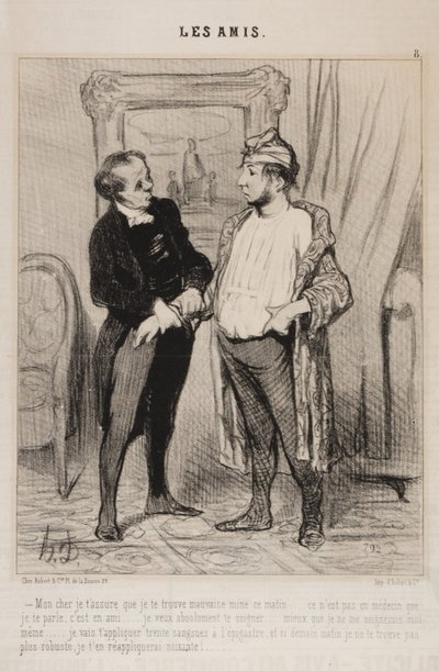 親愛なる、私はあなたが今朝あなたが悪く見えるとあなたに保証します... 作： Honoré Daumier